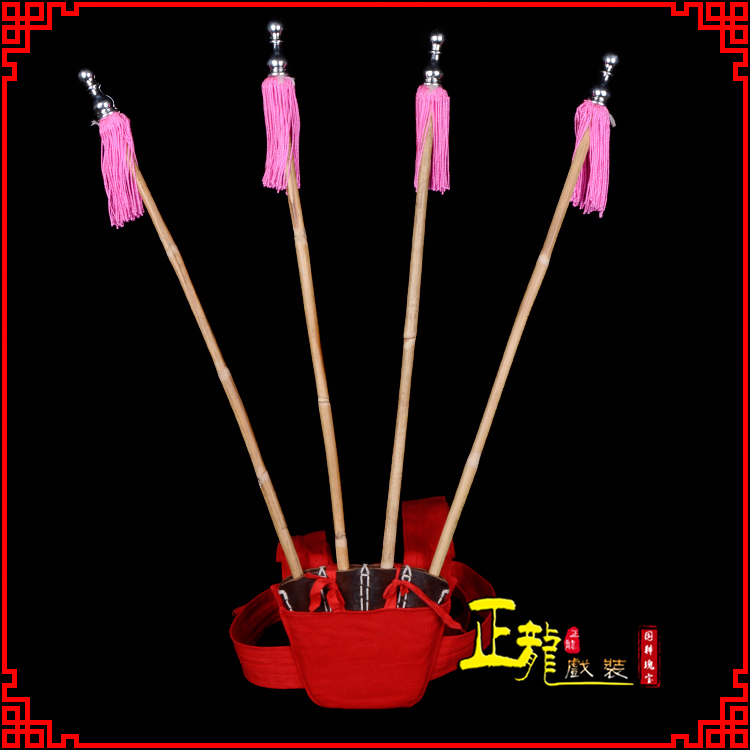 冕宁戏装戏曲用品靠旗男女大靠 靠板 正宗牛皮旗杆旗架