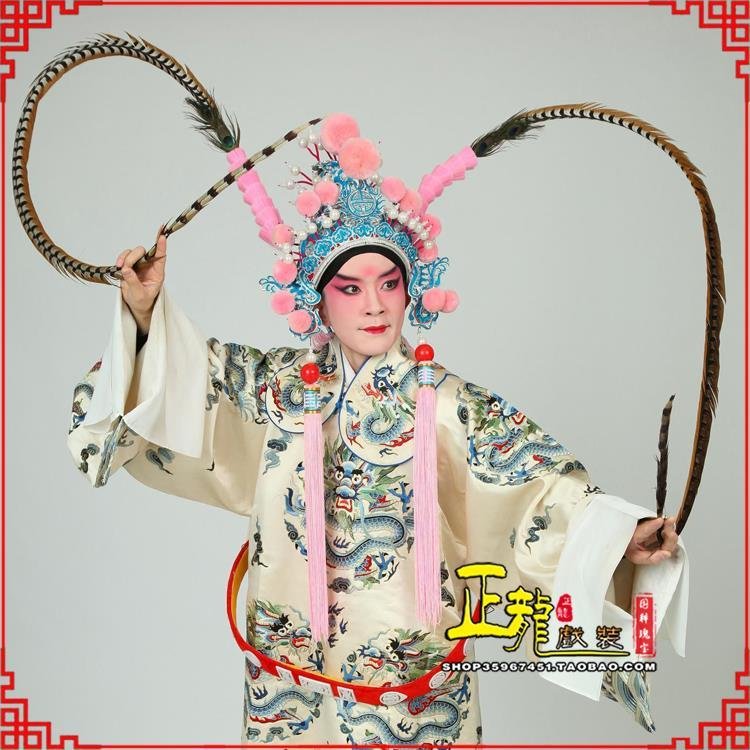 冕宁京剧戏曲道具用品舞台演出精品羽毛雉鸡毛 翎子