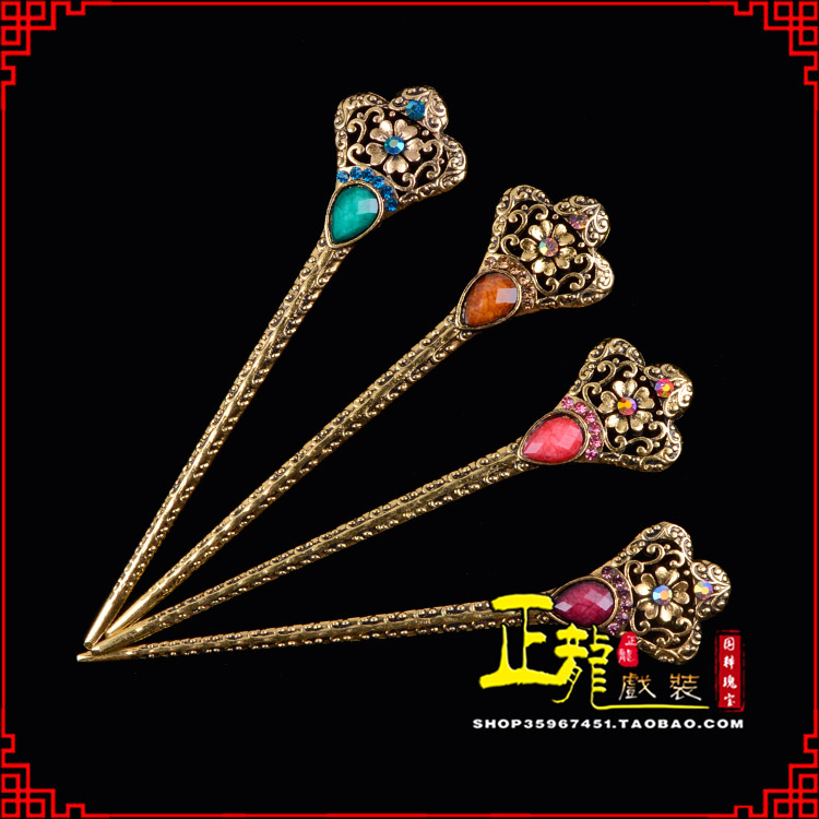 冕宁头饰老旦青衣员外夫人簪子 老旦发簪