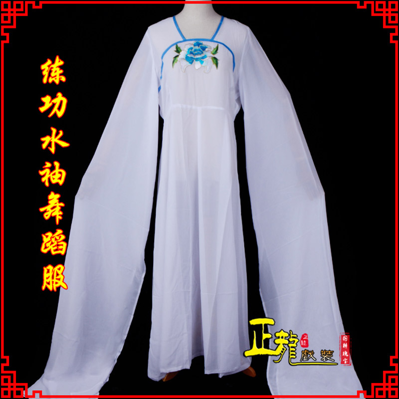 冕宁花旦影楼古装水袖舞蹈服 胸花连衣裙